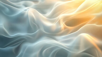 Obraz premium Ethereal abstract waves in soft pastel tones with warm light