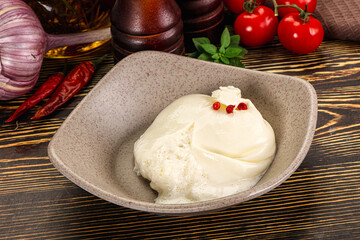 Italian soft young cheese burrata
