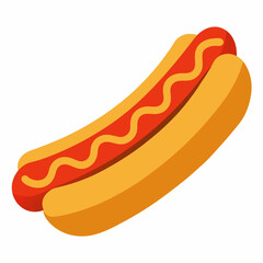 A hot dog illustration isolated on white background