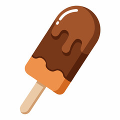 A chocolate ice cream illustration isolated on white background