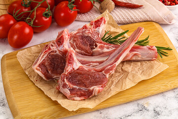 Raw Rack of Lamb for cooking