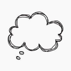 Thought speech bubble sketch illustration vector