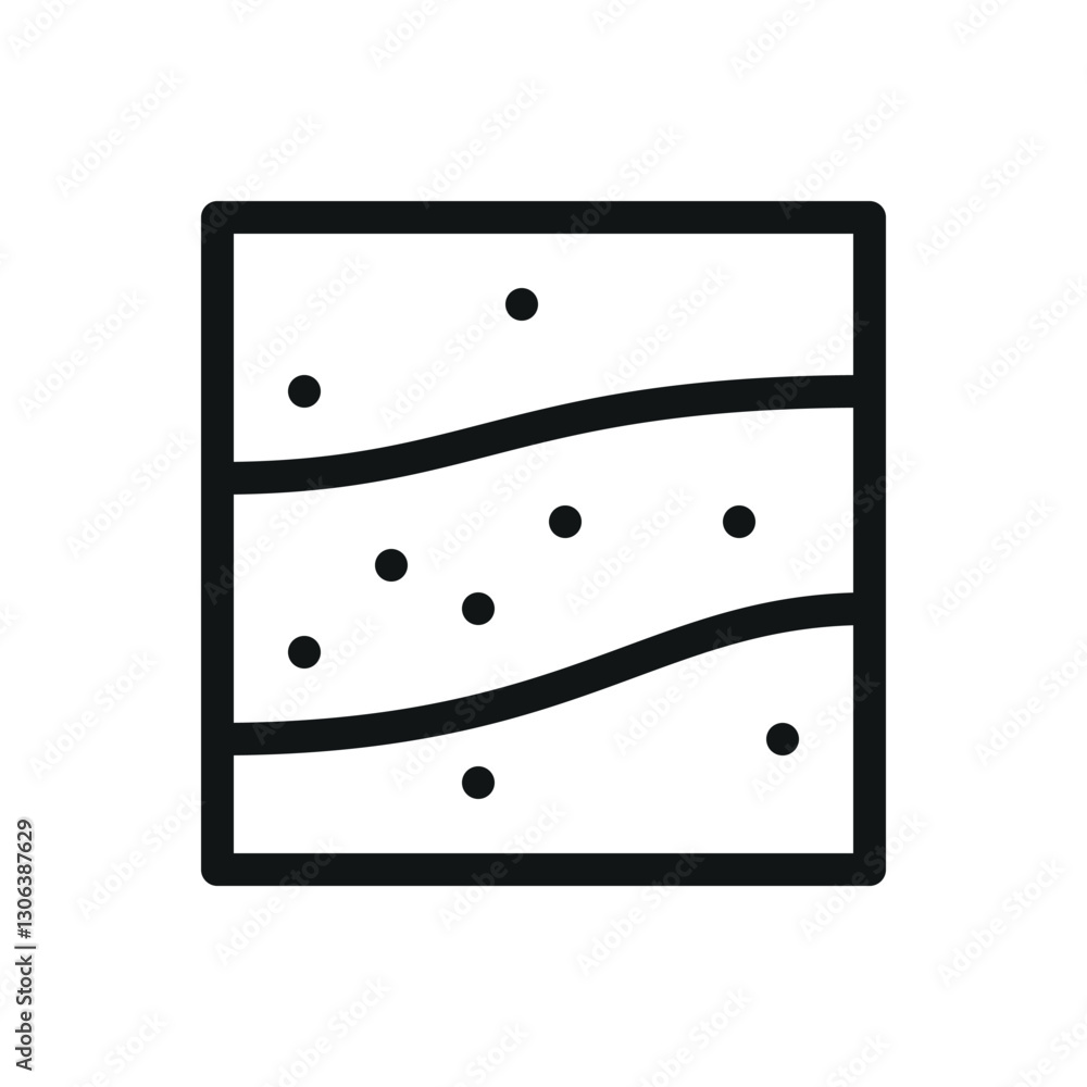 Aufkleber soil layers line icon, several layers vector symbol with editable stroke