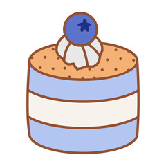 Blueberry Cake Vector
