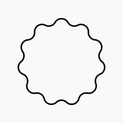 Starburst outline shape vector