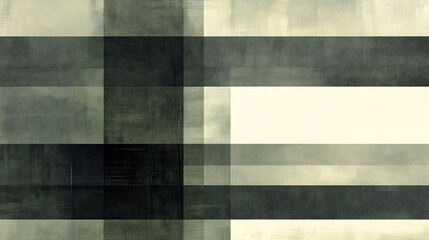 Fototapeta premium Abstract Green Beige Striped Pattern, Modern Geometric Art Background