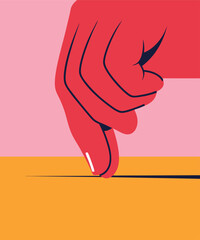 hand pointing to the left