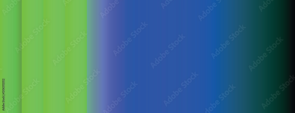 Poster gradient background with vibrant green and blue stripes. the background has a smooth texture with gr