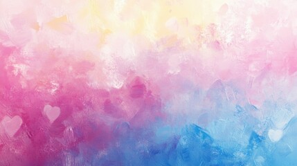 Abstract pastel background with hearts - concept Mother's Day, Valentine's Day, Birthday - spring colors