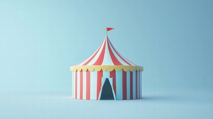 Obraz premium cartoon circus tent vector illustration