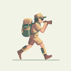 Set of girls and boys in scout costumes
