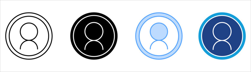 Profile Icon Set Multiple Style Collection