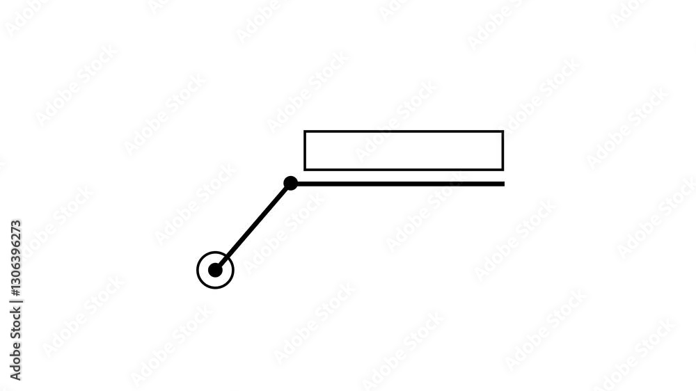 Poster call out animation on black background, animated call out hud element