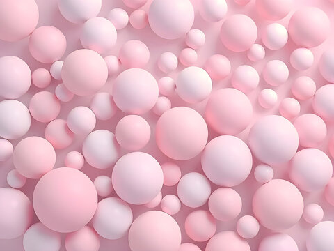 Fototapeta Abstract Pink and White Sphere Background