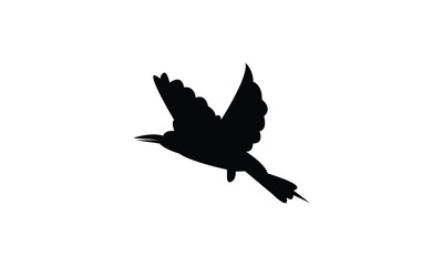 African green bee eater bird Silhouette Design  And Vector Illustration. 