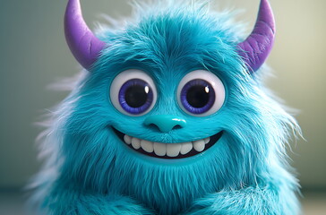 Obraz premium kind blue monster ai generated