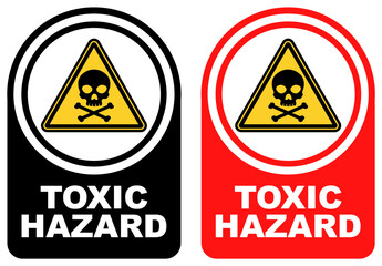 Set Collections sign toxic hazard. hazardous material danger sign template design vector illustration
