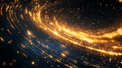 Naklejka premium Intricate Spiral Pattern Emerges from Dark Background Creating a Mysterious and Captivating Visual