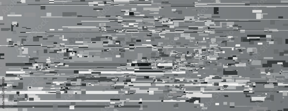 Poster abstract pixelated background, gray background with glitch effect. gray and black tones create a dig