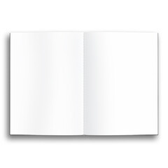 Open Blank black book cover 3D render for Mockup