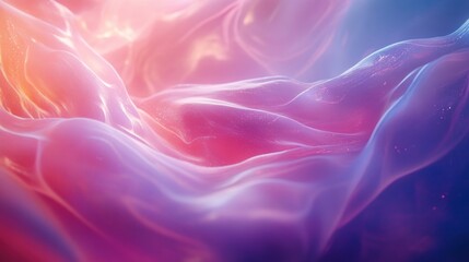 Obraz premium Iridescent fabric flowing, abstract background with colorful light