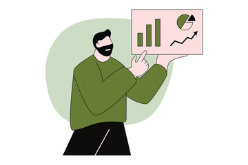 People digital marketer advertising analyze business