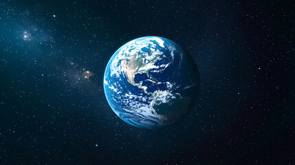 Earth Satellite View in Space