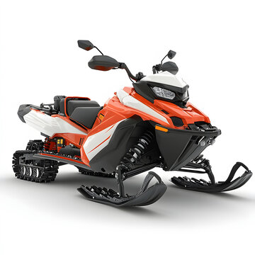 A powerful and stylish Ski-Doo Expedition snowmobile, ready for thrilling winter adventures. 3d Transportation isolated in white background.
