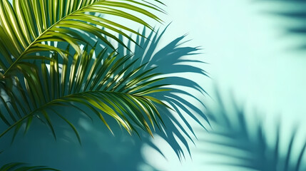 Fototapeta premium Tropical Palm Leaves and Shadows