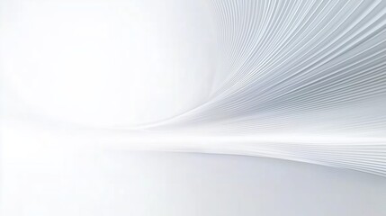 Elegant Flowing White Lines Creating a Dreamy Atmosphere in a Minimalist Space