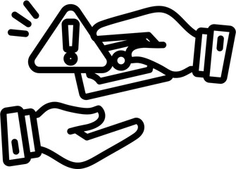 Bribery Icon in Outline Style. Simple Vector Design. Simple Vector Outline Icon