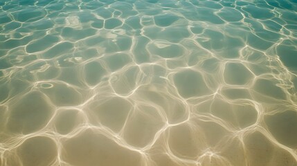 Underwater Sunlight Patterns on Sandy Seabed