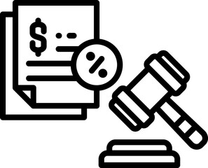 Tax Compliance Icon in Outline Style. Simple Vector Design. Simple Vector Outline Icon