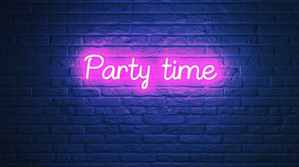Obraz premium Bright Neon Sign with Text 