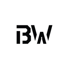 BW monogram logo design letter text name symbol monochrome logotype alphabet character simple logo