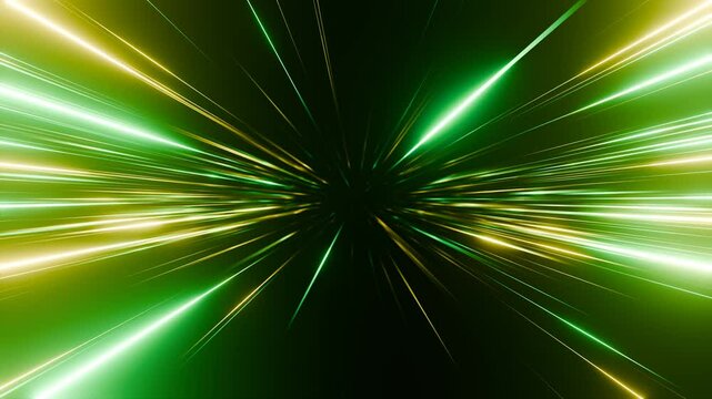 Abstract hyperspace background. Speed of light, neon glowing rays and stars in motion. Moving through stars. 4k Seamless loop
