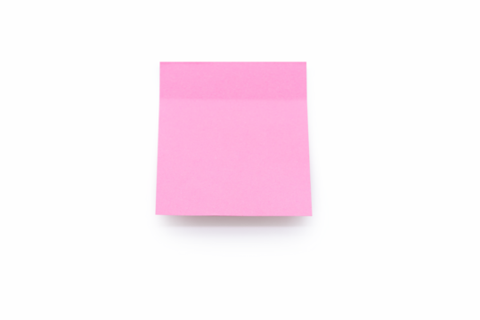 Pink sticky note paper