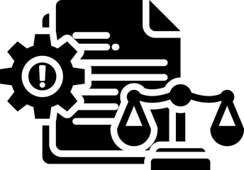 Risk Management Icon in Glyph Style. Simple Vector Design. Simple Vector Glyph Icon