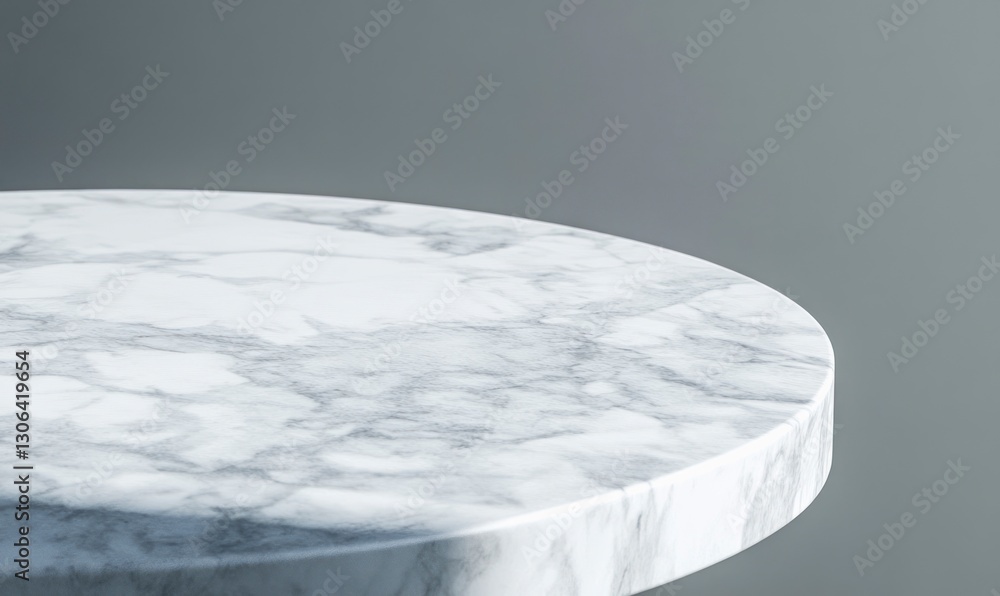 Poster marble tabletop surface close-up with gray background for product display