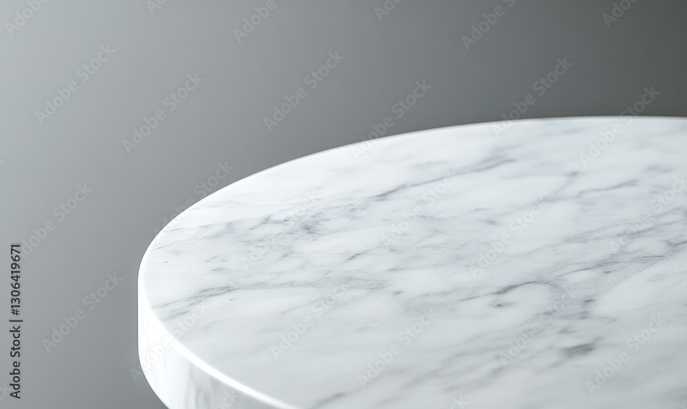 Poster marble table surface close-up with gray background for product showcase