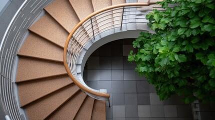 Spiral Staircase, Interior, Planted Center