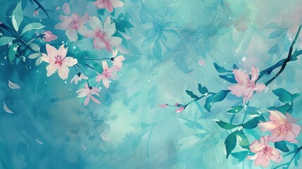 Seasons Blended in Watercolor Art