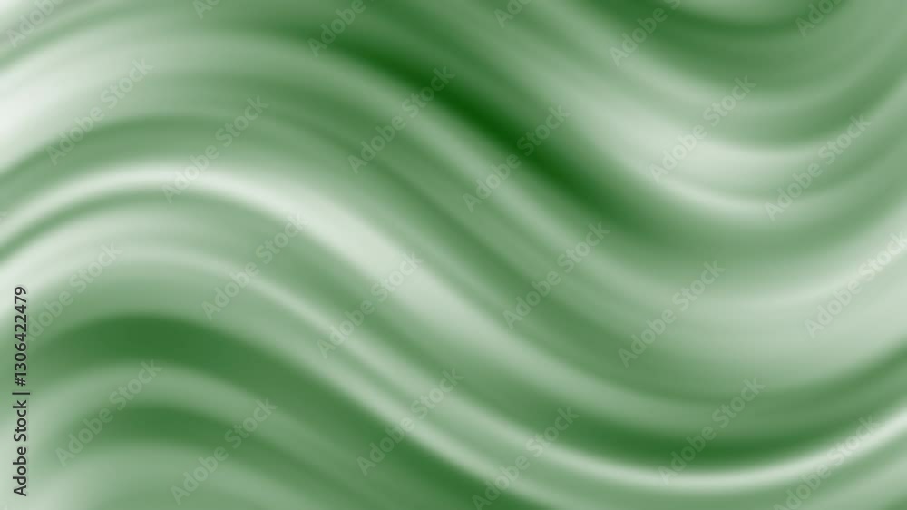 Poster soft white green gradient motion background with textured waves and flowing design for creative proj