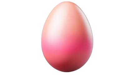 egg transitioning from a soft pink to a bold coral shade, with a smooth, polished surface