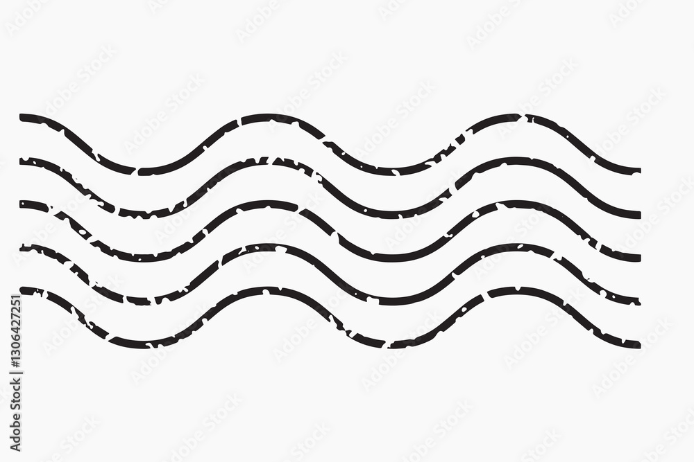 Poster abstract wavy lines pattern design, element vector