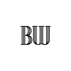 BW monogram logo design letter text name symbol monochrome logotype alphabet character simple logo