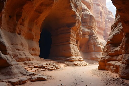 A lost city submerged in the ocean, its towers covered in coral and sea life.