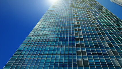Fototapeta premium Urban Glass Facade Skyscrapers in the Modern City