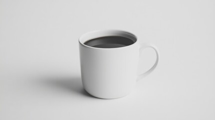 Simple Coffee Cup on White Background