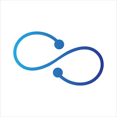 Infinity symbol icon on white background for graphic and web design. Creative illustration concept symbol for web or mobile app